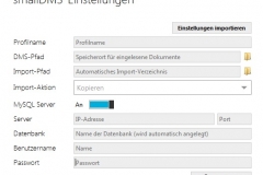 smallDMS - Einstellungen
